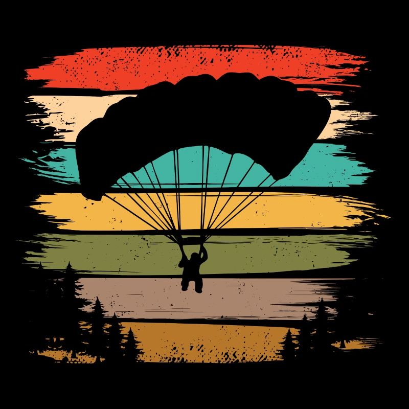 Vintage Skydiver: Retro Parachute Design