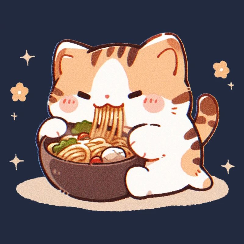 Mème de chat mangeant des spaghettis