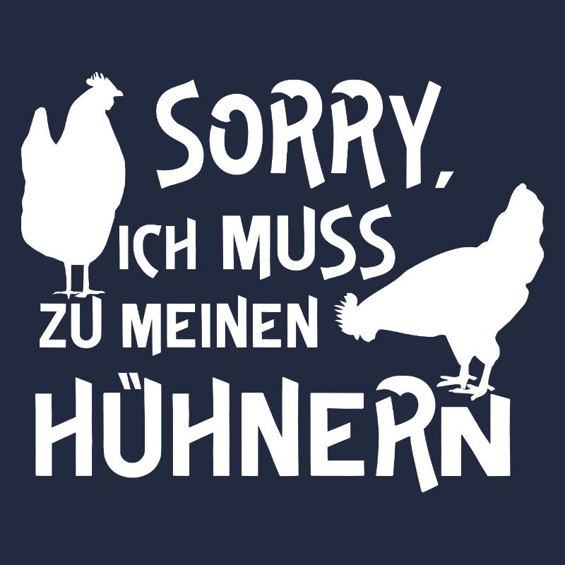 Humorous chicken design with text