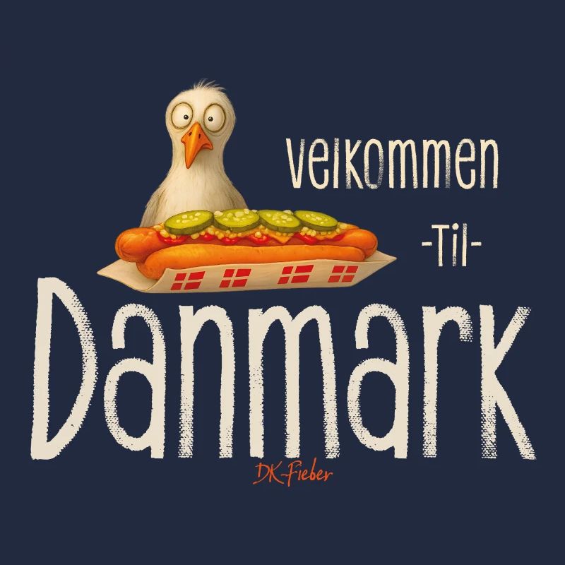 Velkommen til Danmark Möwe Hotdog Design