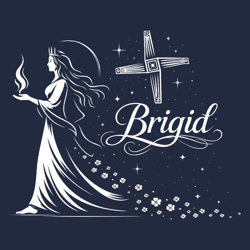 Imbolc Celtic Goddess Brigid with Flame