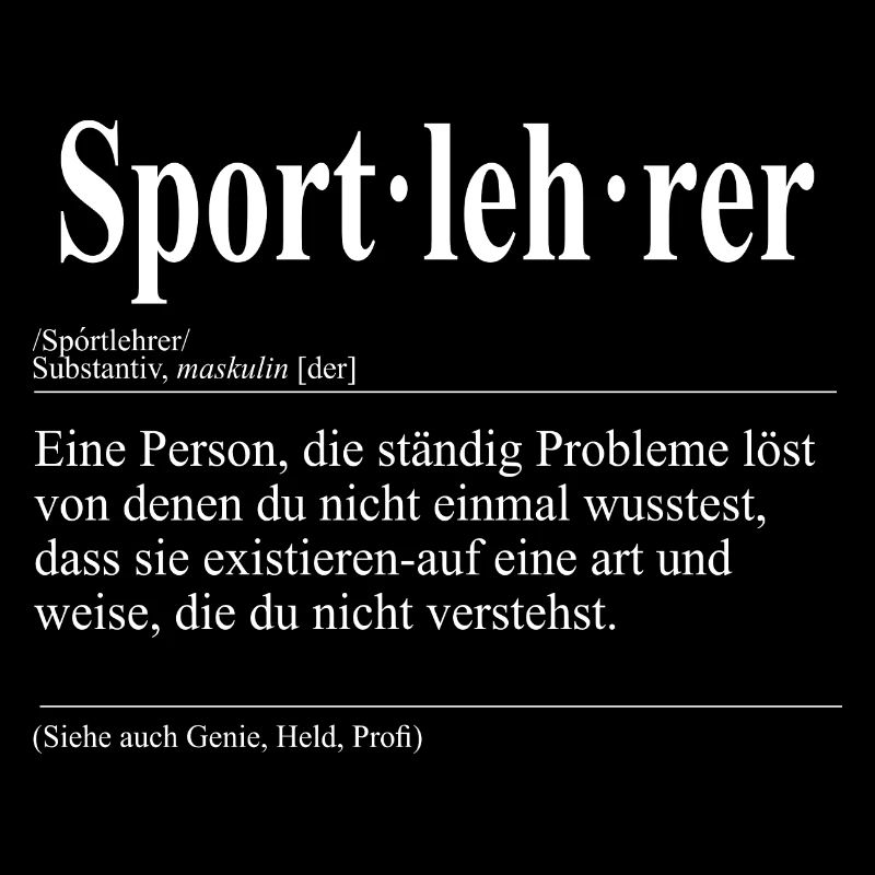 Sportlehrer Lustige Berufs Definition
