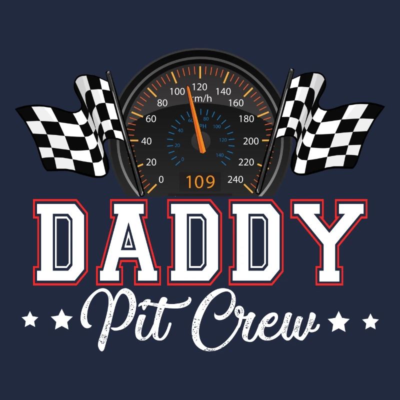 Voiture de course Anniversaire Course Famille Papa Pit Crew