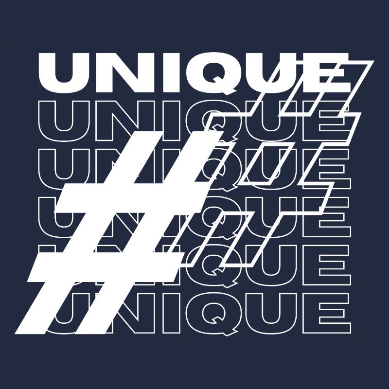 Typographie unique du hashtag