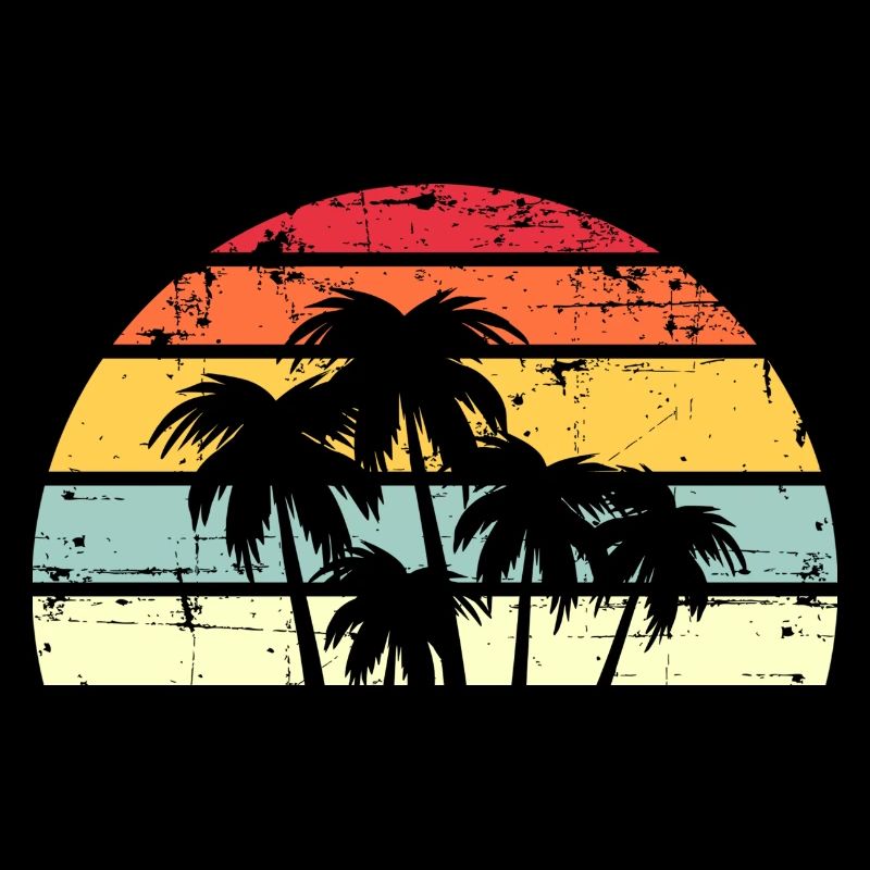 Palm Retro Coucher de soleil