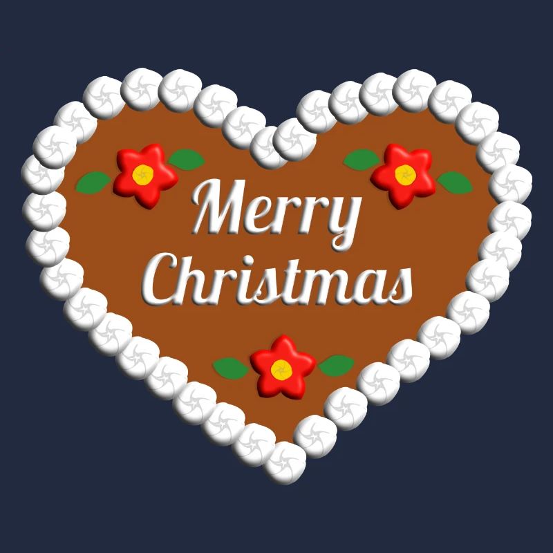 Merry Christmas Gingerbread Heart Gift