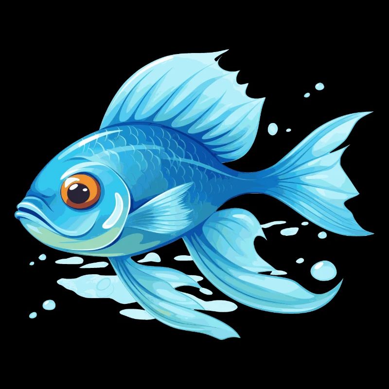 poisson bleu