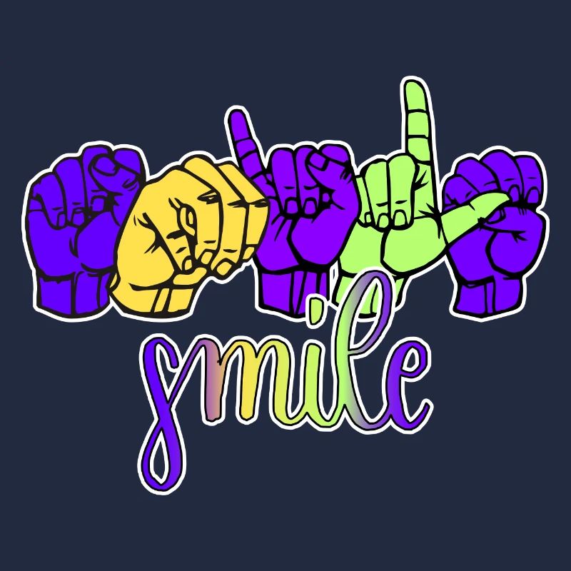 smile - with sign language dgs asl
