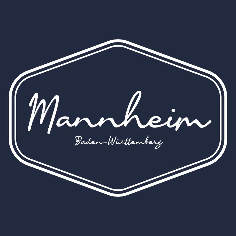 Conception de badge d’écriture manuscrite de Mannheim
