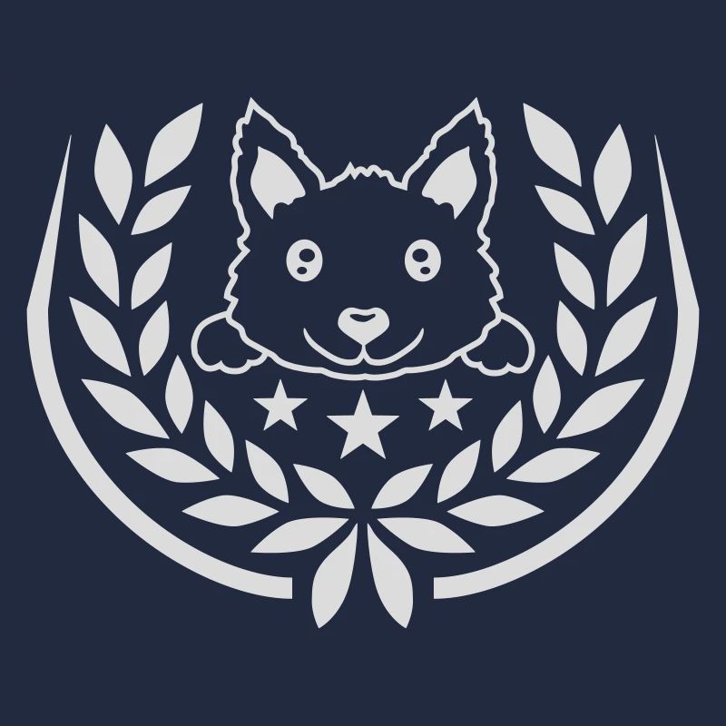 Sterne Lorbeerkranz Hund Design