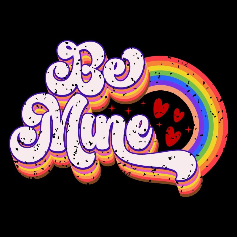 Be Mine Herzen Regenbogen