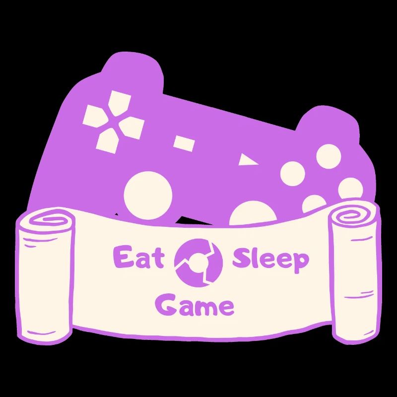 Manger, dormir, jouer et répéter - Violet/Beige