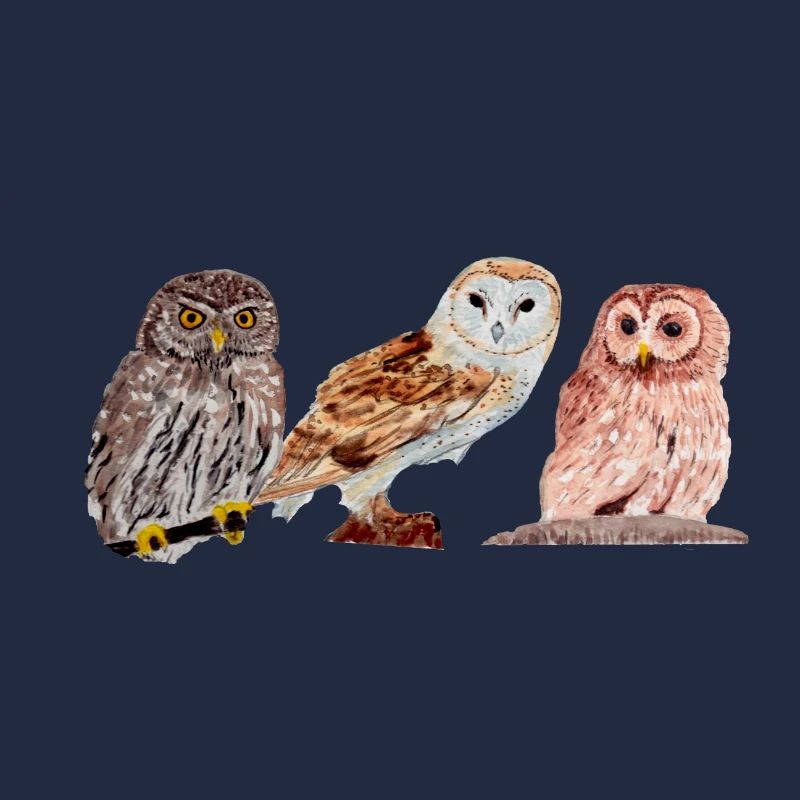 Trio von Eulen