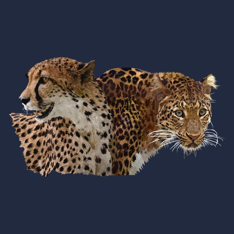 Léopard et guépard