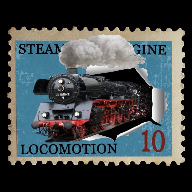 Briefmarke Dampflokomotive
