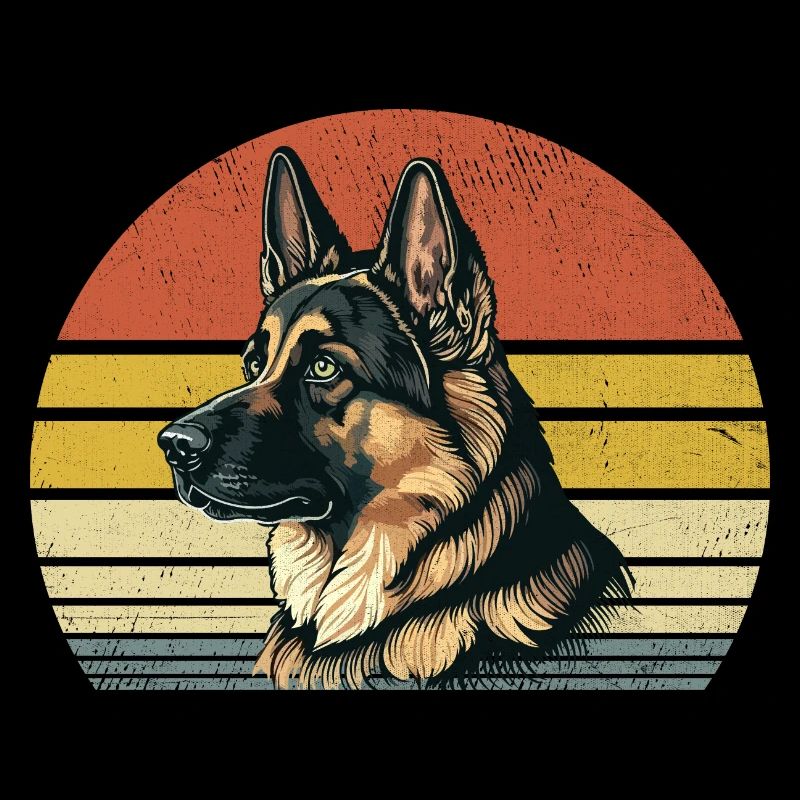 Retro Vintage German Shepherd GSD Dog Lover German