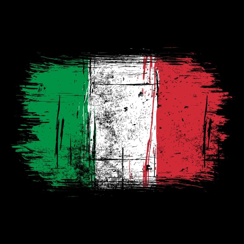 Drapeau italien coups de pinceau