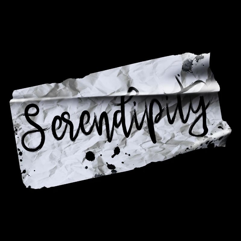 Serendipity / heureux hasard papier noir et blanc