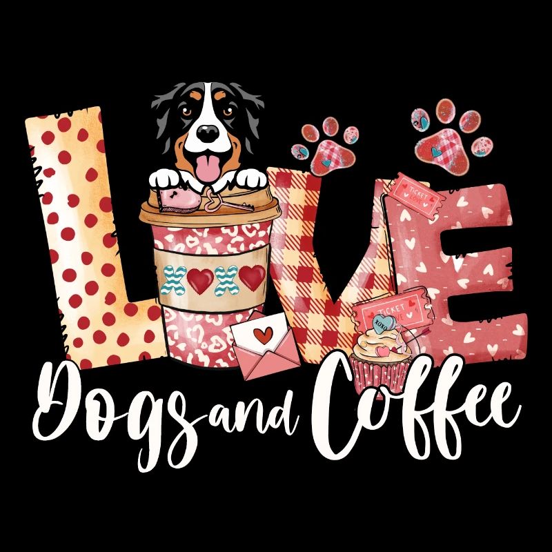 Berner Hund Kaffee Liebhaber Valentinstag