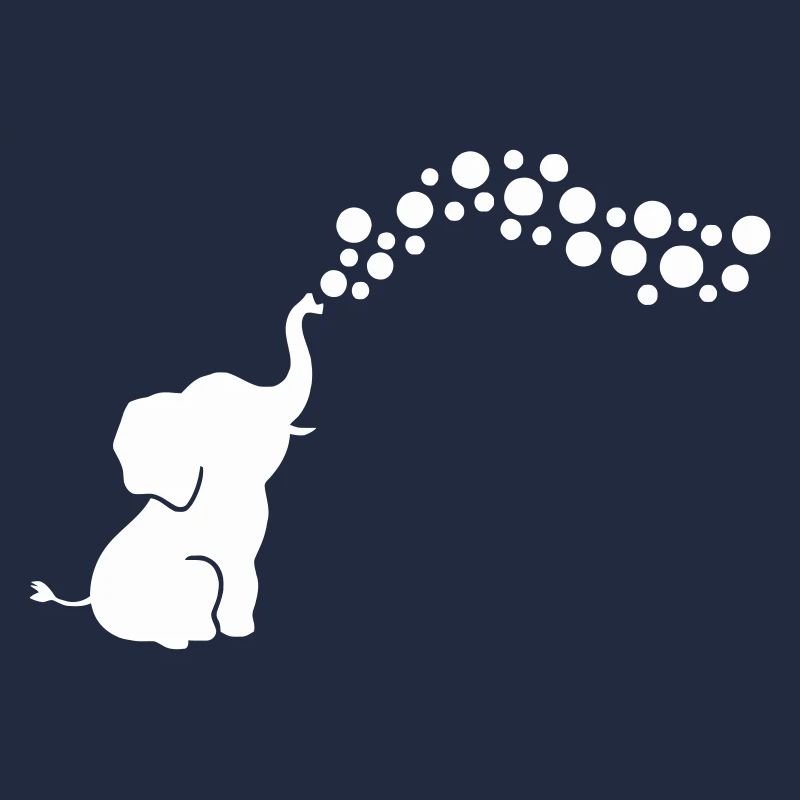 Verspielter Elefant, der Blasen bläst