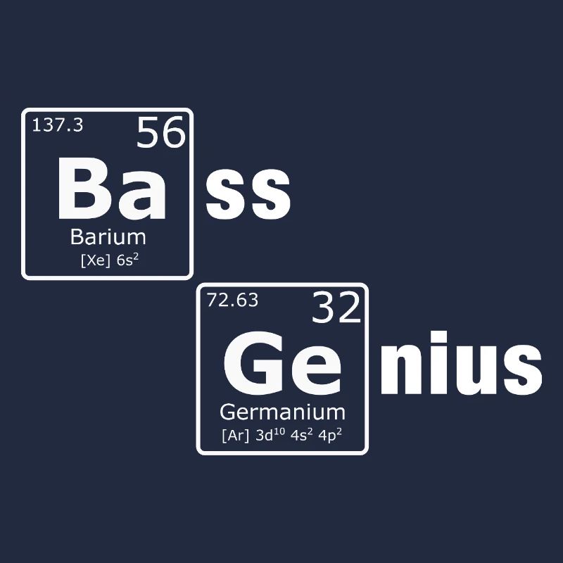 Bass Genius Periodic Table PSE Elements Nerd