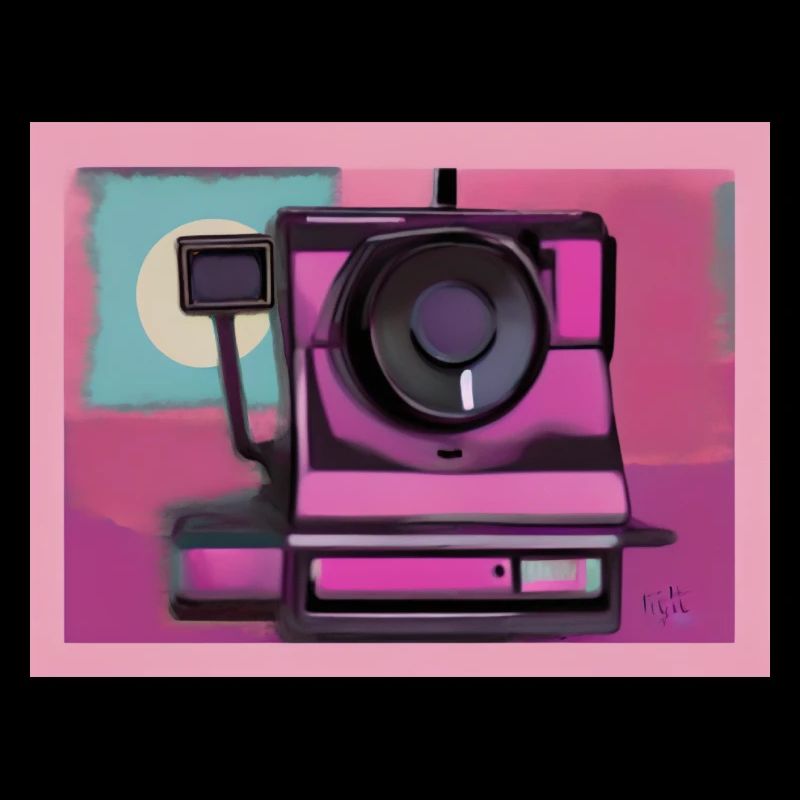 Retro Instant Camera - Vintage AI Art