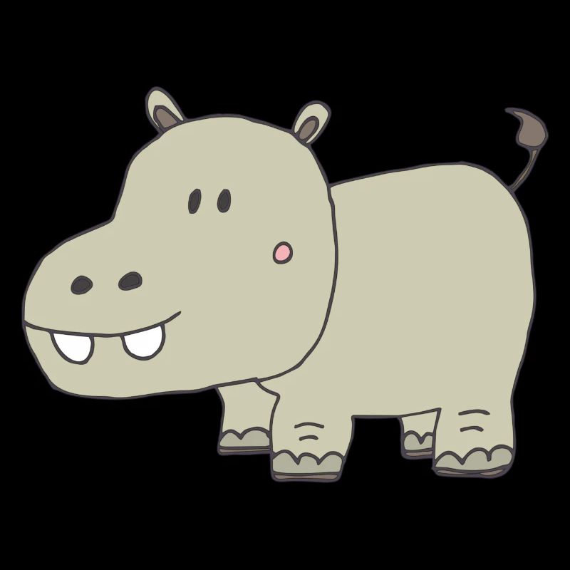Hippopotame drôle