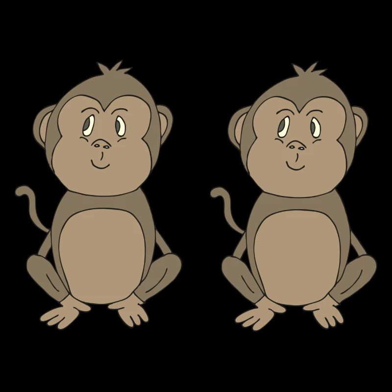 affe lustig im doppelpack