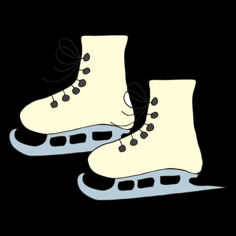 Patins à glace jaune