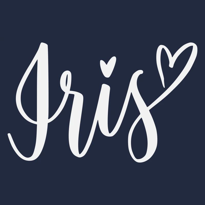Iris Herz Schriftzug