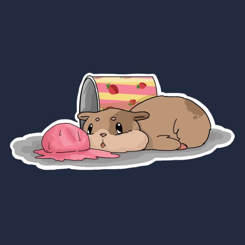 Hamster Erdbeer-Eiscreme