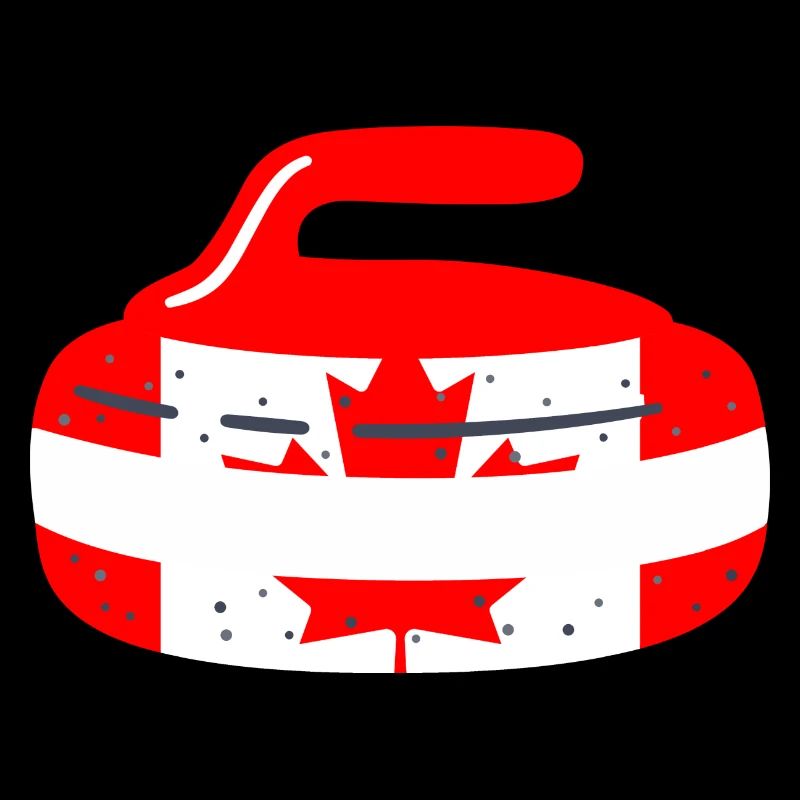 Curling Pierre de curling Canada Curler Curling drapeau canadien Curling