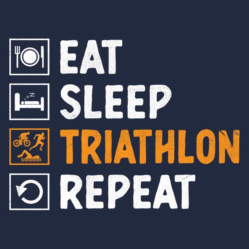 Manger Dormir Triathlon Répéter Nager Vélo Courir Triathlet