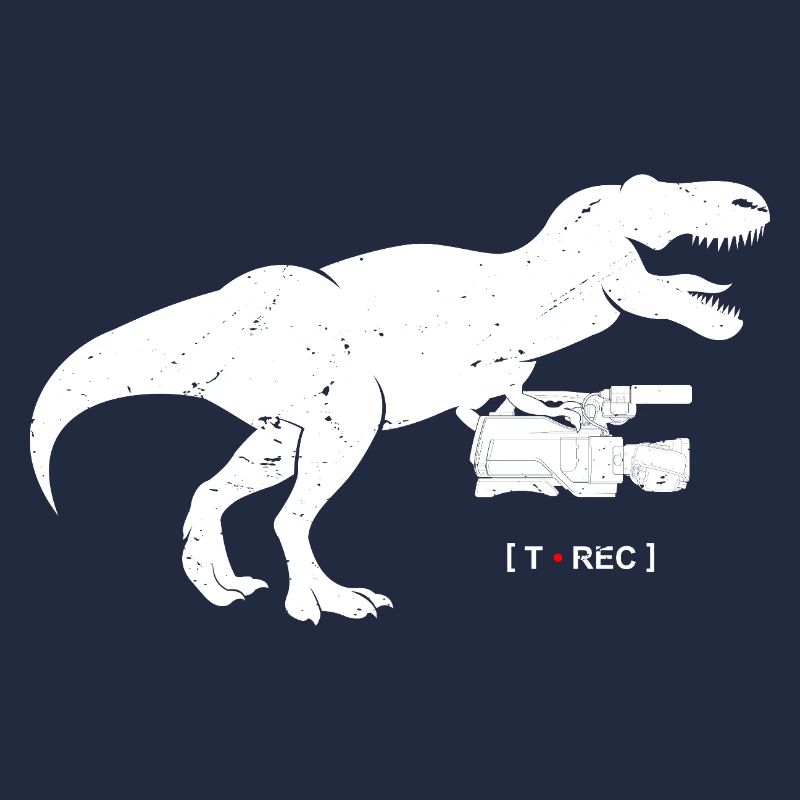 T-Rex Retro Blockflöte Silhouette