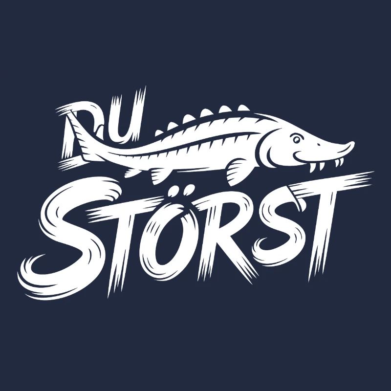 Sturgeon Sterlet Graffiti Pattern