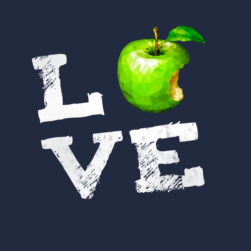 love fruit apple green bitten off icon pc nerd fun