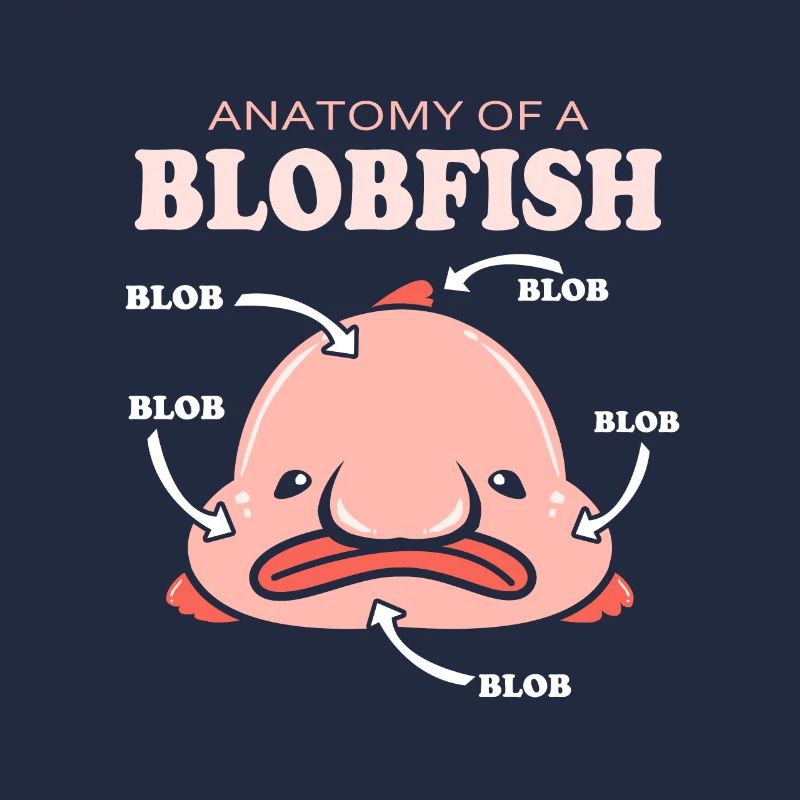 Blobfish Deep Sea Grumpy Introverted Gift