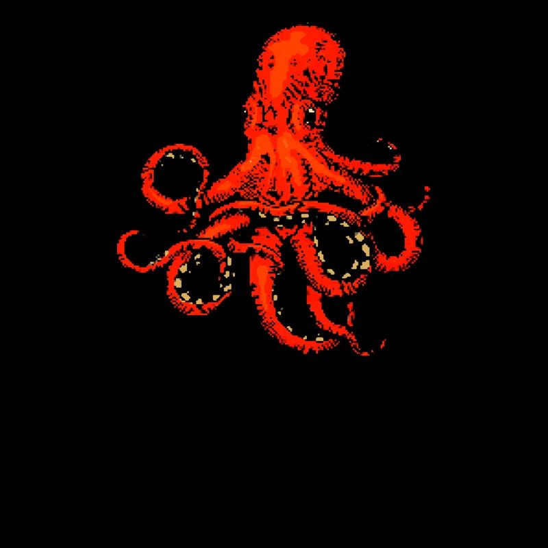 Pieuvre rouge | Pixel Art 8 bits