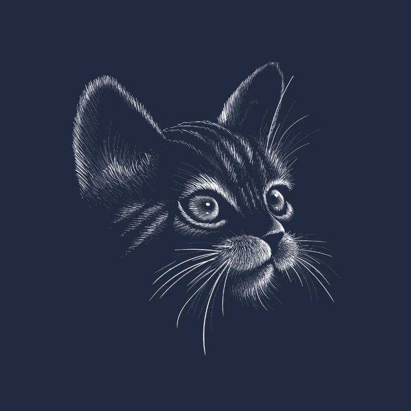 Cat hand drawn