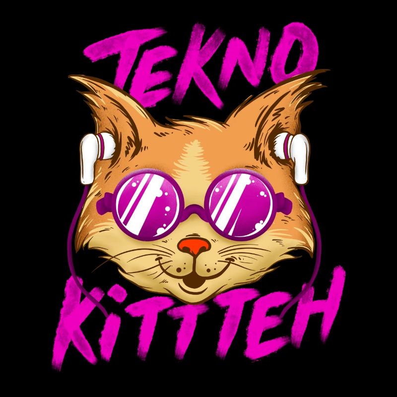 Tekno Underground Raver Techno Katze
