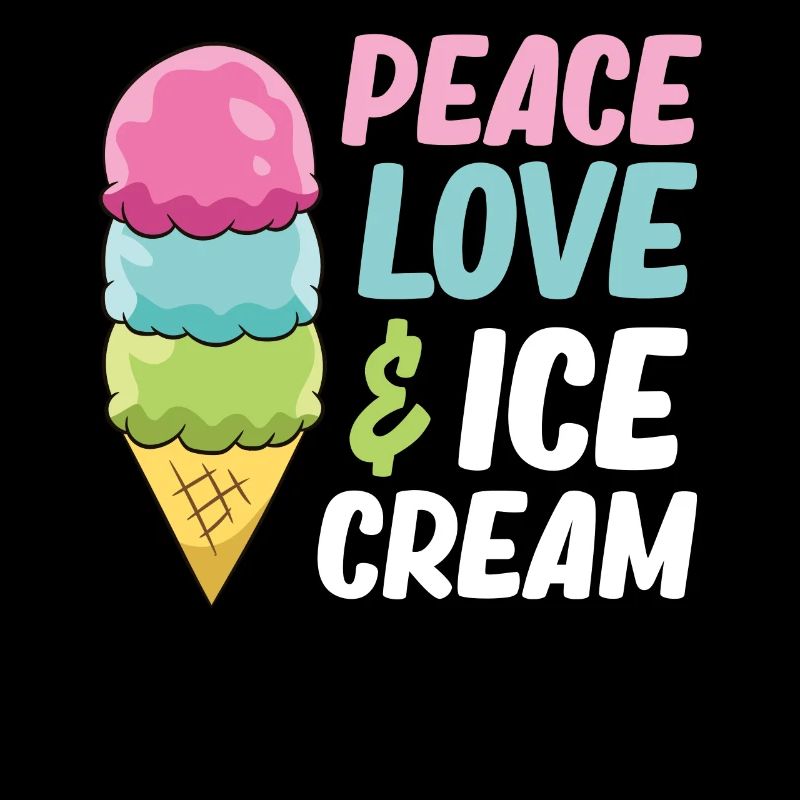 Sommer Eiscreme Kinder Frieden Liebe und Eiscreme