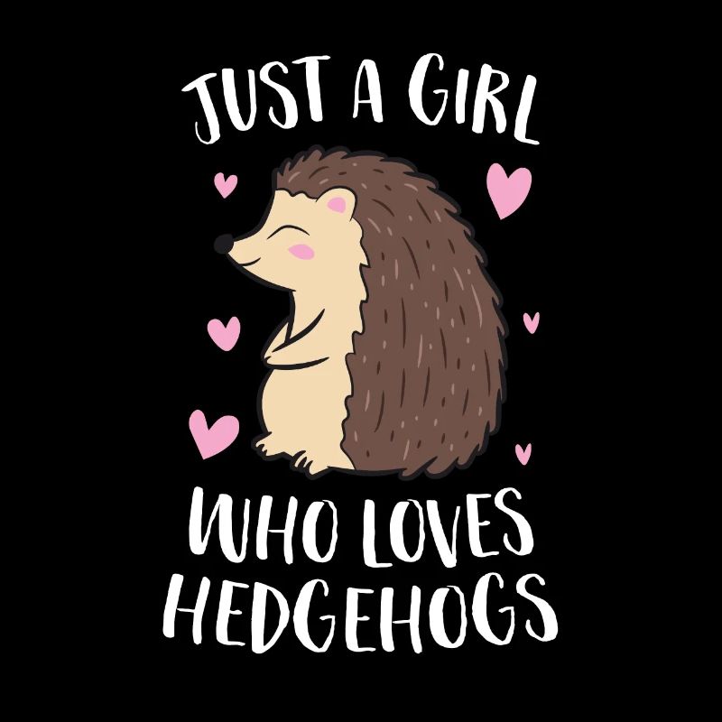 Nur ein Mädchen, das Igel liebt süsses Igel