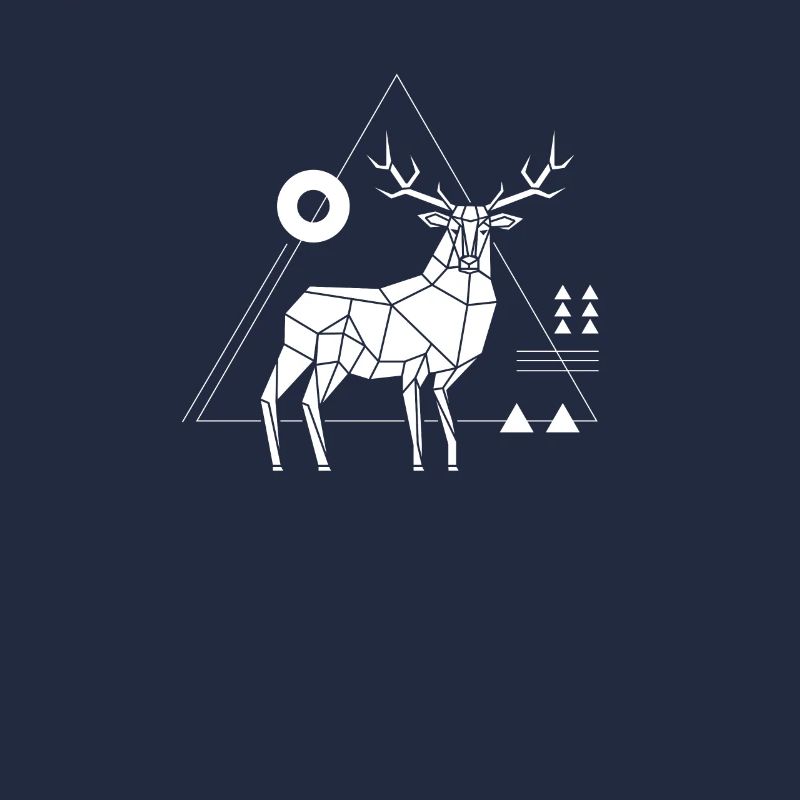 Deer Polygon Geometry Stag Low Poly Wild Animal