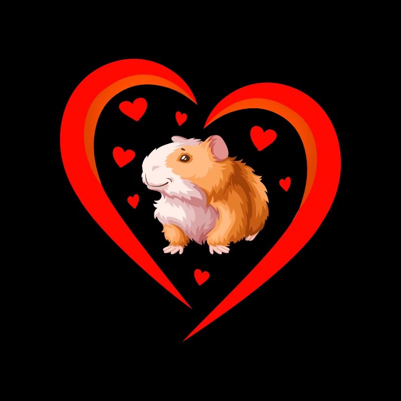 Heart with cute hamster