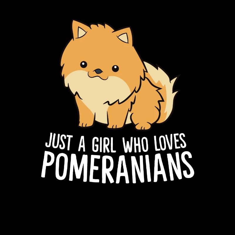 Nur Ein Mädchen Das Pomeranian Hunde Liebt