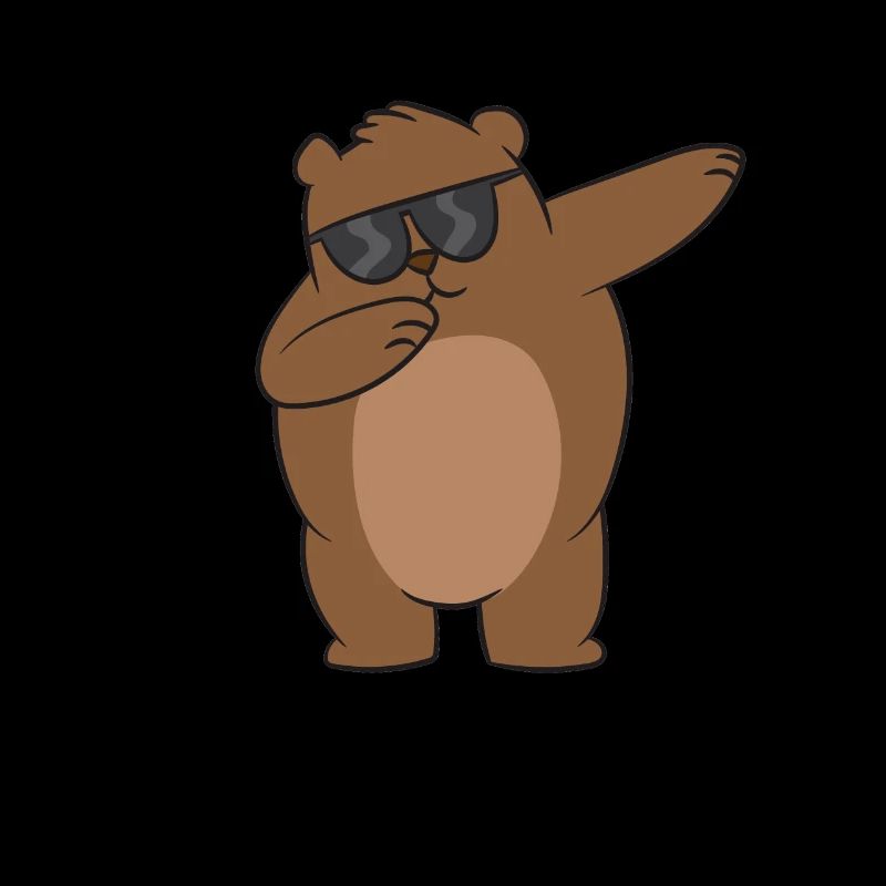 Lustige Dabbing Bär Kinder Grizzly Bear mit