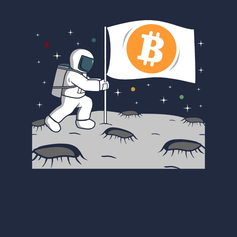 Astronaut Bitcoin Moon BTC