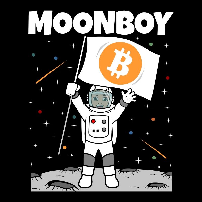 Moonboy BTC Moon Bitcoin Funny Crypto Moon