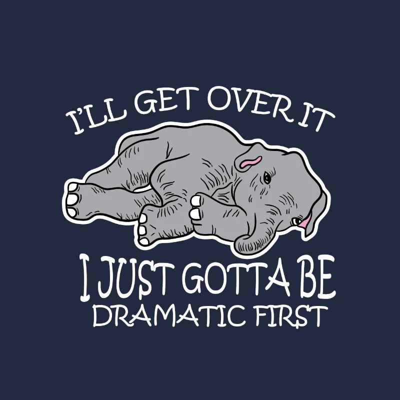 Dramatic Elefant Müde Bockig