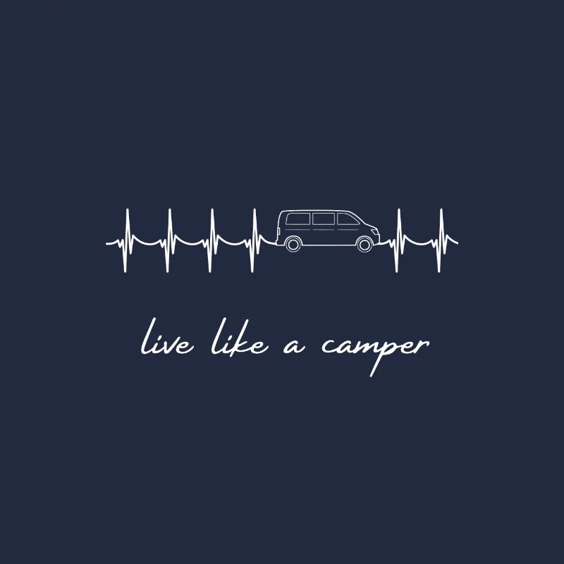 live like a camper, Van, Bus, Geschenk, herzschlag
